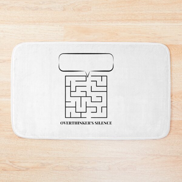 Item preview, Minimalist Maze and Empty Speech Bubble Overthinker's Silence Art designed and sold by Atlasoloji.