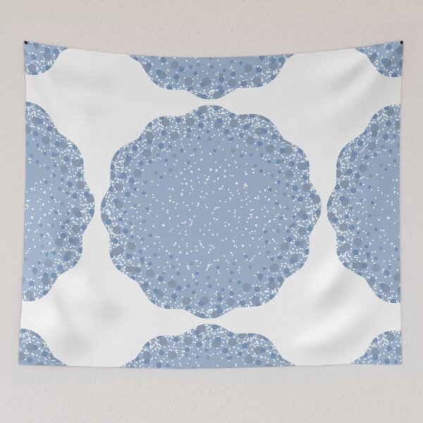 Item preview, Boho Style Chambray Blue  Hexagon  designed and sold by GulQari.