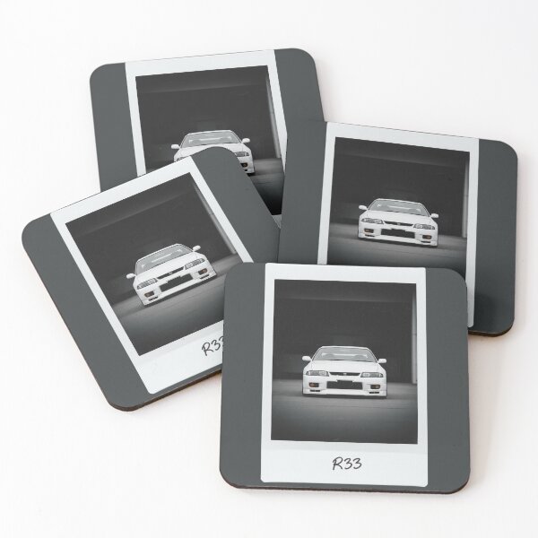 Item preview, Nissan Skyline GT-R R33 Godzilla Retro Polaroid Style Art designed and sold by Motorline44.