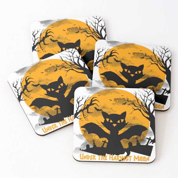 Item preview, Under the Harvest Moon Cat – Halloween Spooky Night Aesthetic Design designed and sold by AM.87.