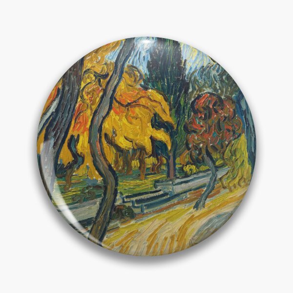 Item preview, Arbres Dans Le Jardin De Lasile by Vincent van Gogh: Autumn Tree Path Poster designed and sold by artofuniverse.