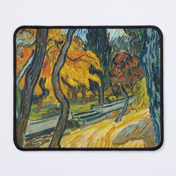 Item preview, Arbres Dans Le Jardin De Lasile by Vincent van Gogh: Autumn Tree Path Poster designed and sold by artofuniverse.
