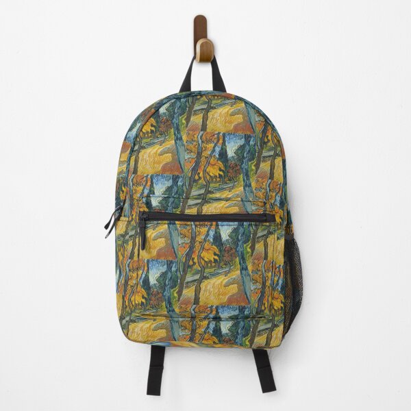 Item preview, Arbres Dans Le Jardin De Lasile by Vincent van Gogh: Autumn Tree Path Poster designed and sold by artofuniverse.