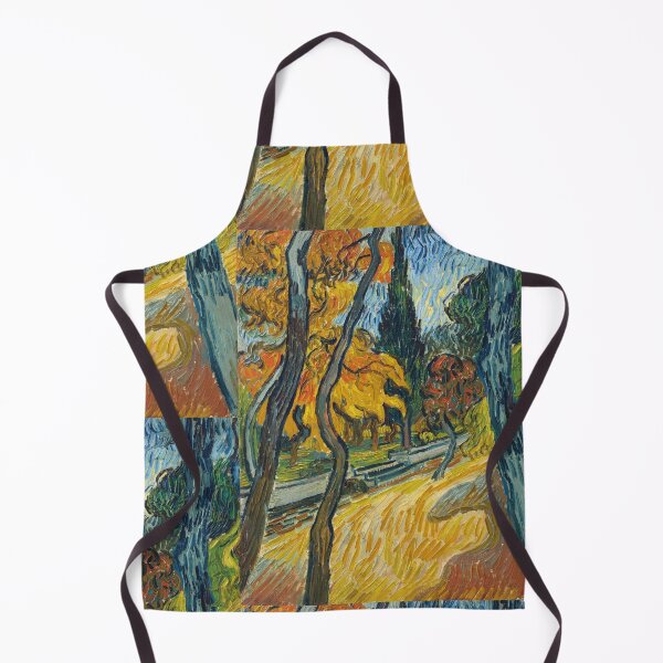 Item preview, Arbres Dans Le Jardin De Lasile by Vincent van Gogh: Autumn Tree Path Poster designed and sold by artofuniverse.