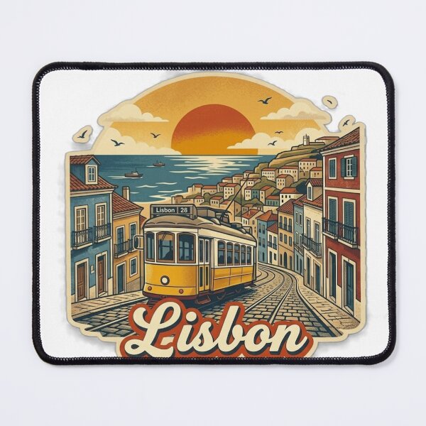 Item preview, Lisbon Retro City Travel Design designed and sold by MIArt Studio.