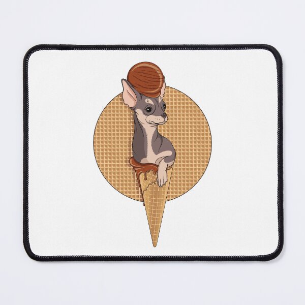 Item preview, Illustration of Chihuahua dog with ice cream designed and sold by RizikCat.