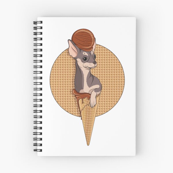 Item preview, Illustration of Chihuahua dog with ice cream designed and sold by RizikCat.