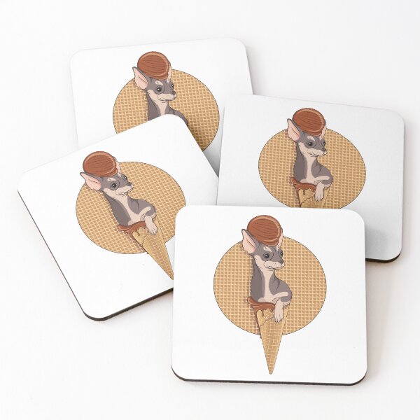 Item preview, Illustration of Chihuahua dog with ice cream designed and sold by RizikCat.