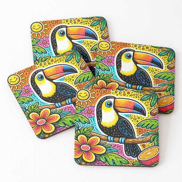 Item preview, Colorful Toucan Jungle Art designed and sold by melvoria.
