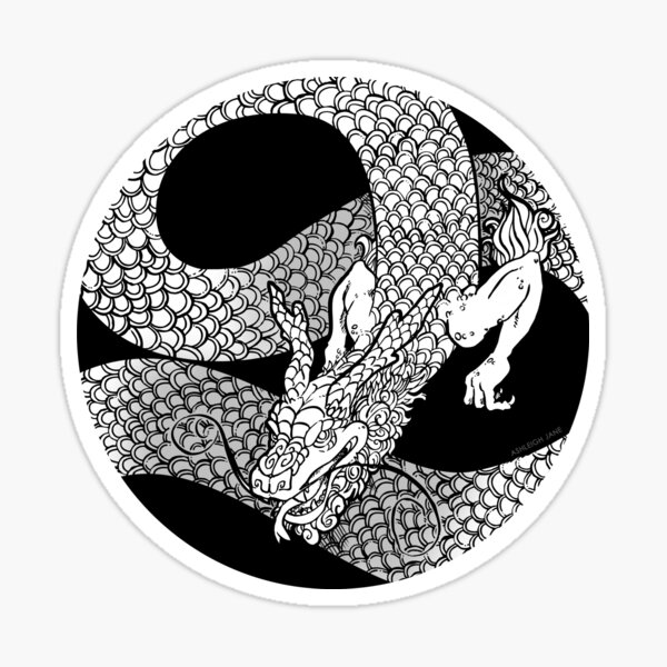 Grinning Dragon Sticker