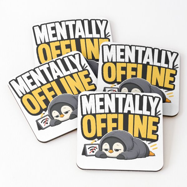 Artikelvorschau, „Mental offline“-Aufkleber – Lustiges Gen-Z-Meme entworfen und verkauft von TheCreatorKit.