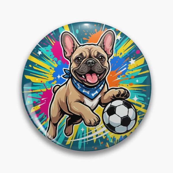 Item preview, French Bulldog Soccer Dog – Cute Football Puppy Gift for Dog Lovers designed and sold by The Real Life Symphony.