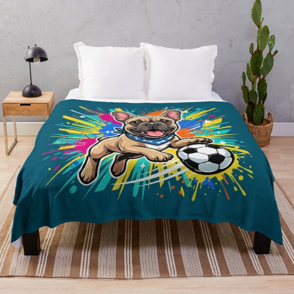 Item preview, French Bulldog Soccer Dog – Cute Football Puppy Gift for Dog Lovers designed and sold by The Real Life Symphony.