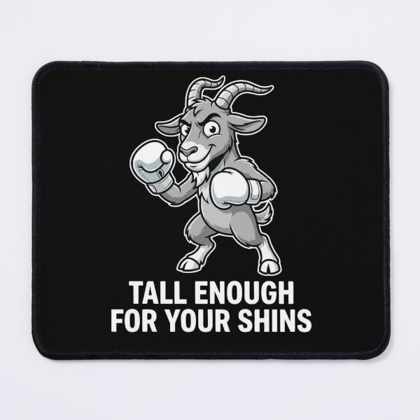 Item preview, Tall Enough For Your Shins Funny Goat Boxing Meme Sarcastic Animal Streetwear Humor Design designed and sold by bilal sibgui.