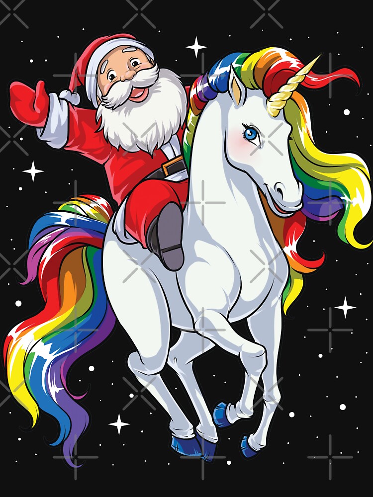 Discover Santa Riding Unicorn T Shirt