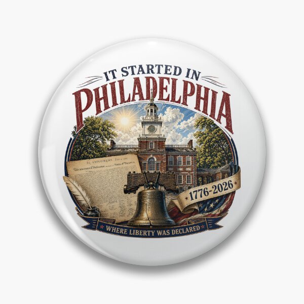 Item preview, It Started in Philadelphia 1776–2026 | America 250th Birthday Patriotic Design designed and sold by SassiDesigns.