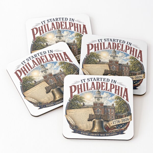 Item preview, It Started in Philadelphia 1776–2026 | America 250th Birthday Patriotic Design designed and sold by SassiDesigns.