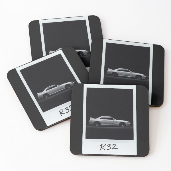 Item preview, Nissan Skyline GT-R R32 Godzilla Side Profile Retro Polaroid Art designed and sold by Motorline44.