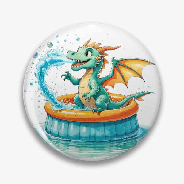 Item preview, Funny Water Breathing Dragon Summer Pool Party designed and sold by AQUILAKREO.