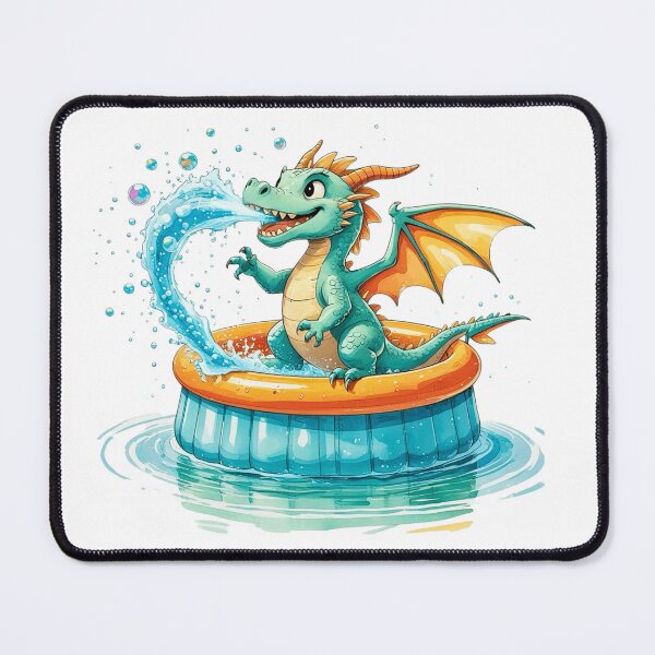 Item preview, Funny Water Breathing Dragon Summer Pool Party designed and sold by AQUILAKREO.