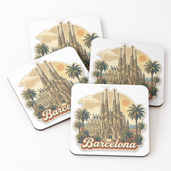 Item preview, Barcelona Retro City Travel Design designed and sold by MIArt Studio.