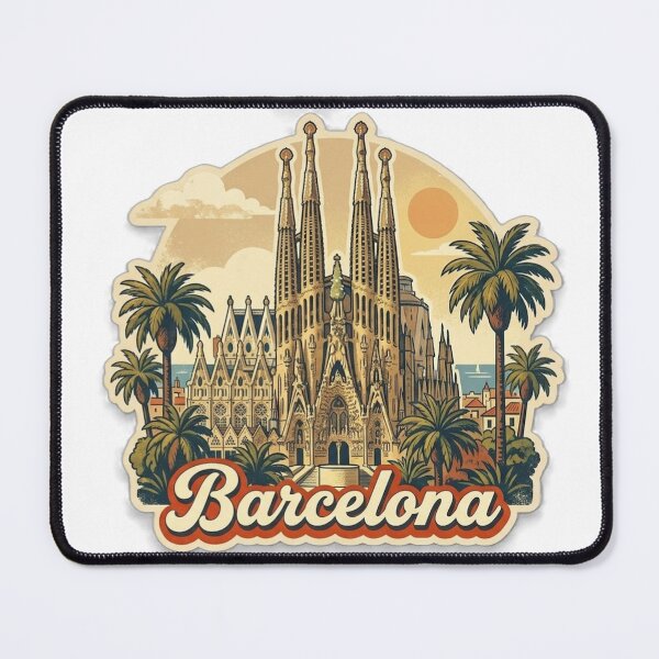 Item preview, Barcelona Retro City Travel Design designed and sold by MIArt Studio.