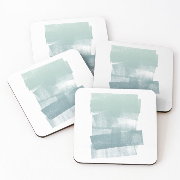 Item preview, Swatch Sample Textured Monoprint - Mint to Peacock Gradient designed and sold by Irene Estelle.