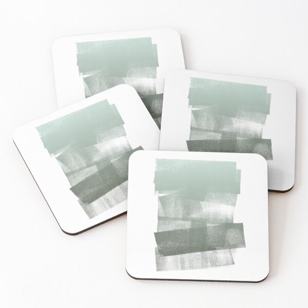 Item preview, Swatch Sample Textured Monoprint - Mint to Pine Gradient designed and sold by Irene Estelle.