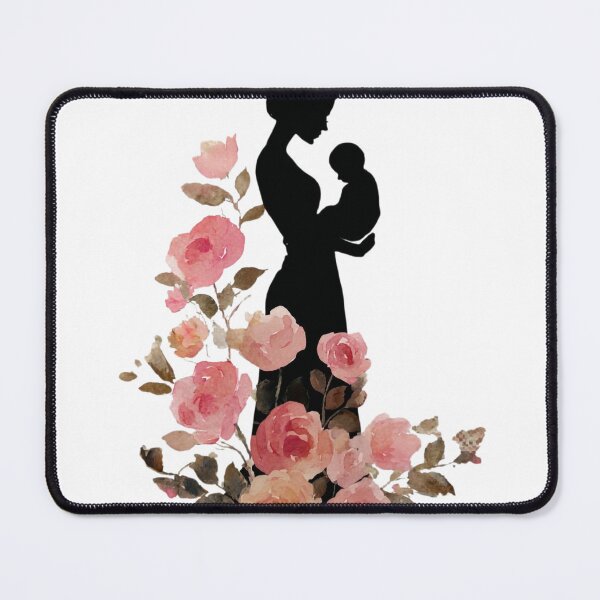 Item preview, Motherhood Silhouette Watercolor Roses Mother's Day designed and sold by BigStar-Cart.