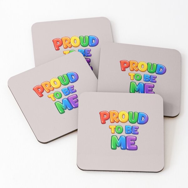 Artikelvorschau, Stolz, ich selbst zu sein – Regenbogen-Pride-Typografie – LGBT-Design | Geschenk zur Selbstliebe entworfen und verkauft von PoojaArtLab.