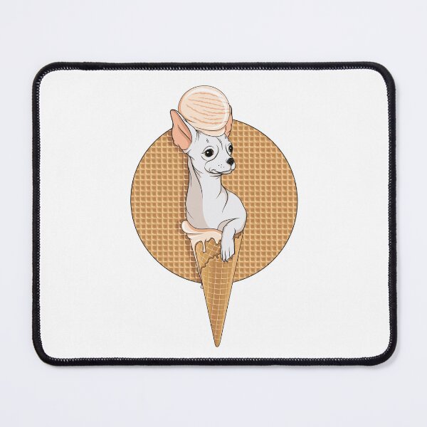 Item preview, Illustration of Chihuahua dog with ice cream designed and sold by RizikCat.