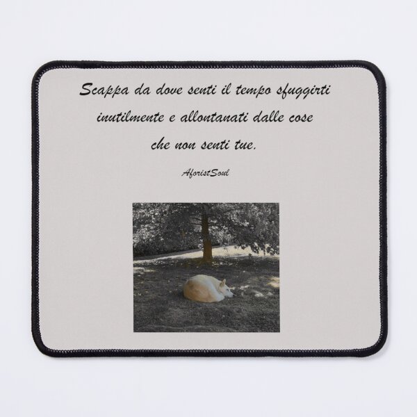 Item preview, Scappa da ciò che non senti tuo – frase motivazionale sul tempo e autenticità designed and sold by AforistSoul.