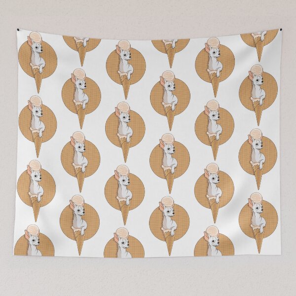 Item preview, Illustration of Chihuahua dog with ice cream designed and sold by RizikCat.