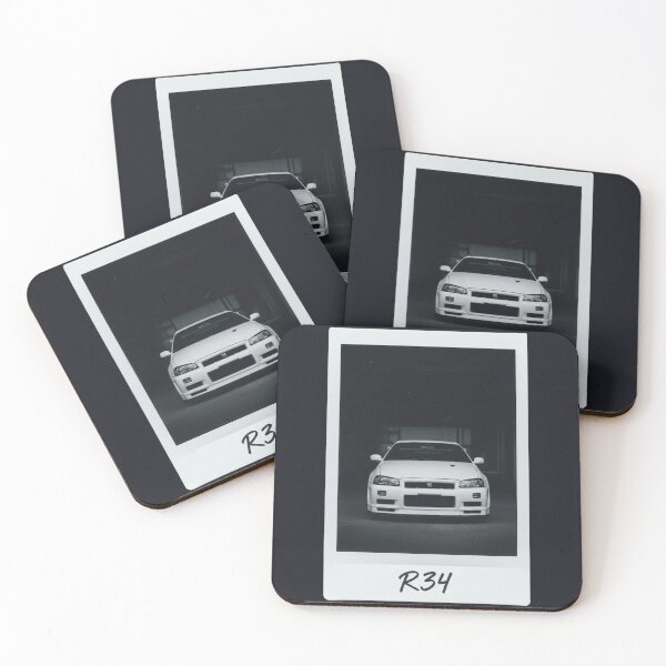 Item preview, Nissan Skyline GT-R R34 Godzilla Retro Polaroid Front View Art designed and sold by Motorline44.