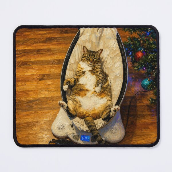 Item preview, Cozy holiday moment with tabby cat designed and sold by donchago.