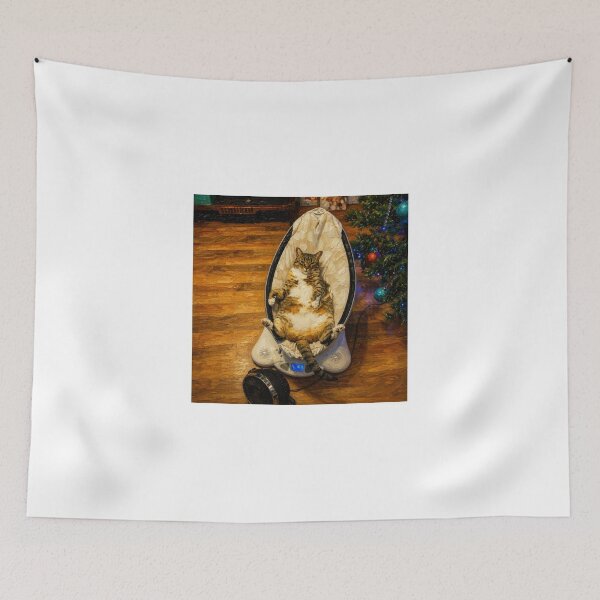 Item preview, Cozy holiday moment with tabby cat designed and sold by donchago.