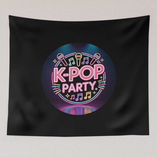 Item preview, K-Pop Party Neon Sign Design | K-pop Shirt, K-pop Sticker, K-pop Mug, K-POP Gifts designed and sold by happiness1000.
