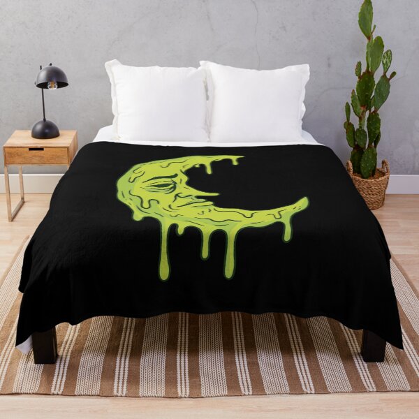 Item preview, Green Melting Grumpy Moon designed and sold by Gkinoki.