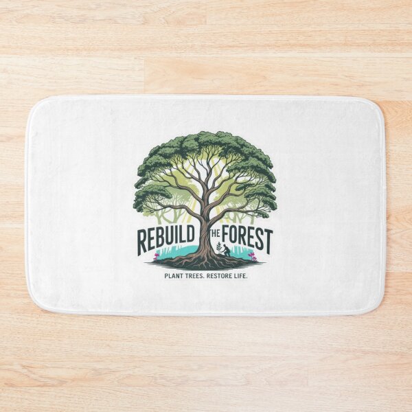 Item preview, Rebuild the Forest Sticker – Plant Trees Environmental Design for Nature Lovers & Eco Friendly Gift Buyers designed and sold by GemBob Creations.