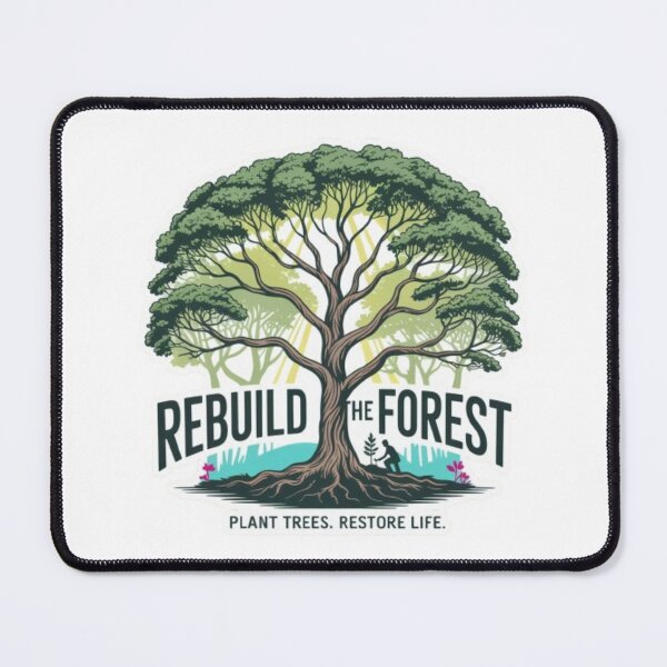 Item preview, Rebuild the Forest Sticker – Plant Trees Environmental Design for Nature Lovers & Eco Friendly Gift Buyers designed and sold by GemBob Creations.