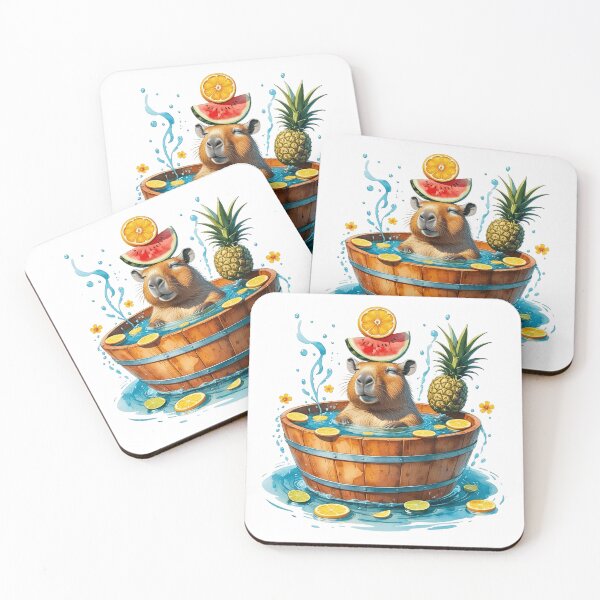 Item preview, Funny Capybara Fruit Spa Summer Splash designed and sold by AQUILAKREO.