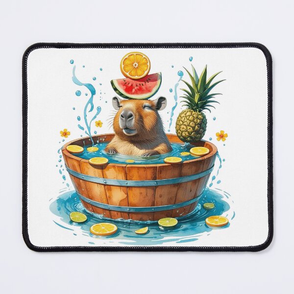 Item preview, Funny Capybara Fruit Spa Summer Splash designed and sold by AQUILAKREO.