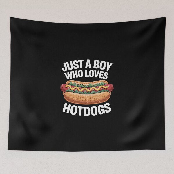 Item preview, just a boy who loves hot dogs designed and sold by jkrphoto.