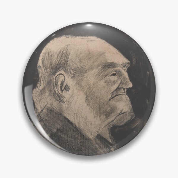 Item preview, Bald Headed Orphan Man by Vincent van Gogh: Expressive Charcoal Portrait Poster designed and sold by artofuniverse.