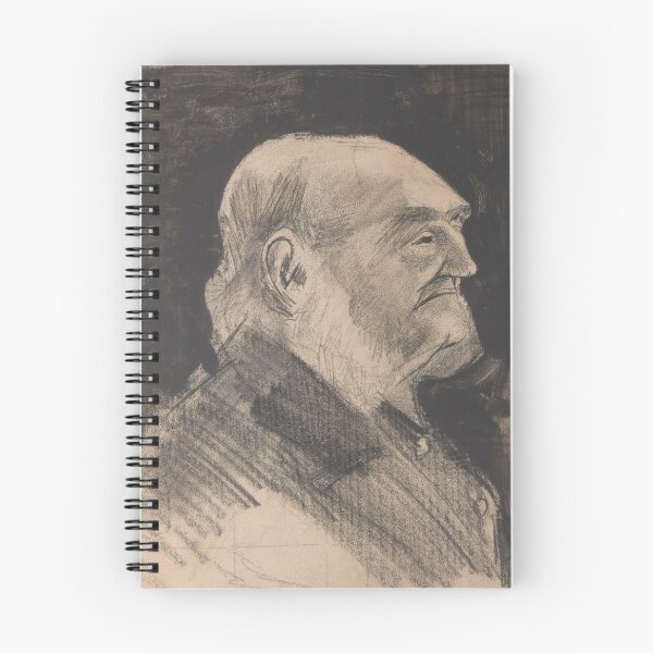 Item preview, Bald Headed Orphan Man by Vincent van Gogh: Expressive Charcoal Portrait Poster designed and sold by artofuniverse.