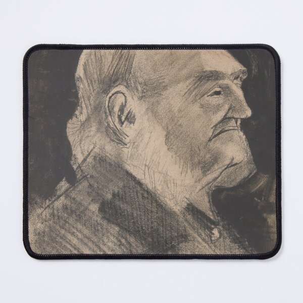 Item preview, Bald Headed Orphan Man by Vincent van Gogh: Expressive Charcoal Portrait Poster designed and sold by artofuniverse.