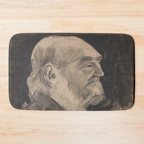 Item preview, Bald Headed Orphan Man by Vincent van Gogh: Expressive Charcoal Portrait Poster designed and sold by artofuniverse.