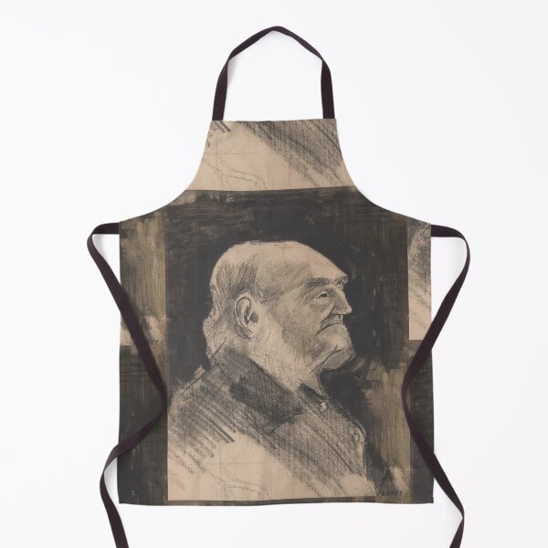 Item preview, Bald Headed Orphan Man by Vincent van Gogh: Expressive Charcoal Portrait Poster designed and sold by artofuniverse.
