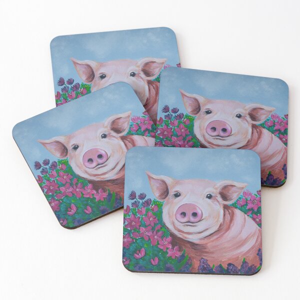 Item preview, Joyful Pig - Adorable Illustration with a Cheerful Mood designed and sold by Agnieszka Gajewska art.