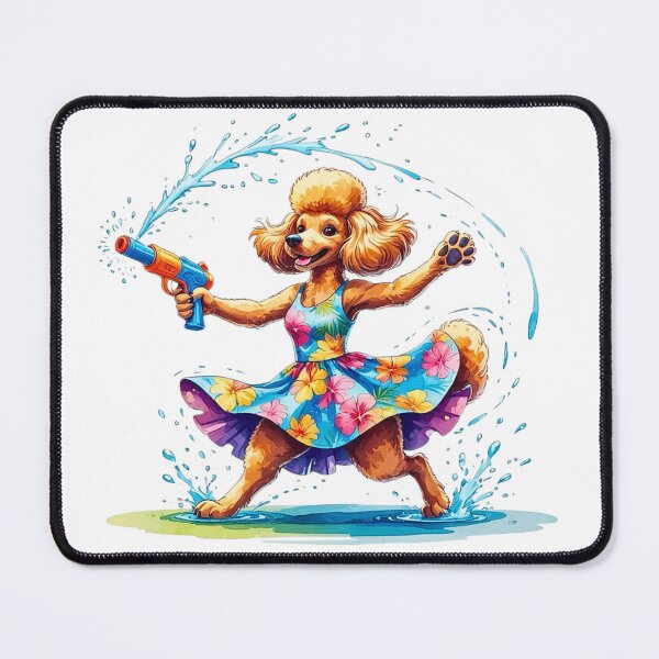 Item preview, Funny Poodle Dog Summer Water Gun Fight designed and sold by AQUILAKREO.